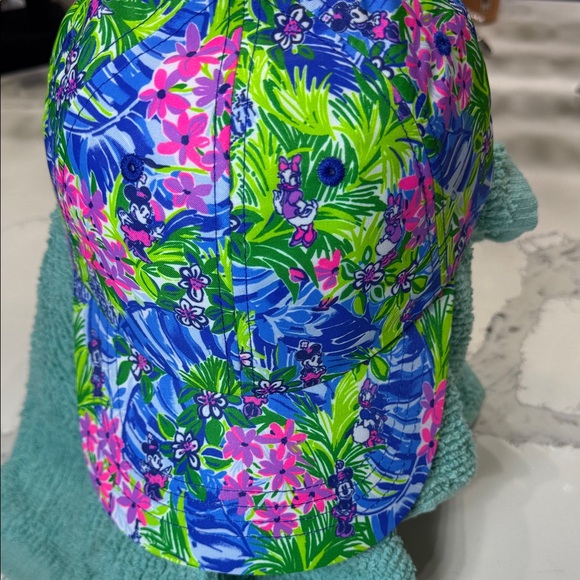 Lilly Pulitzer Tropical Floral Cap - Green Pink Blue NEW #11